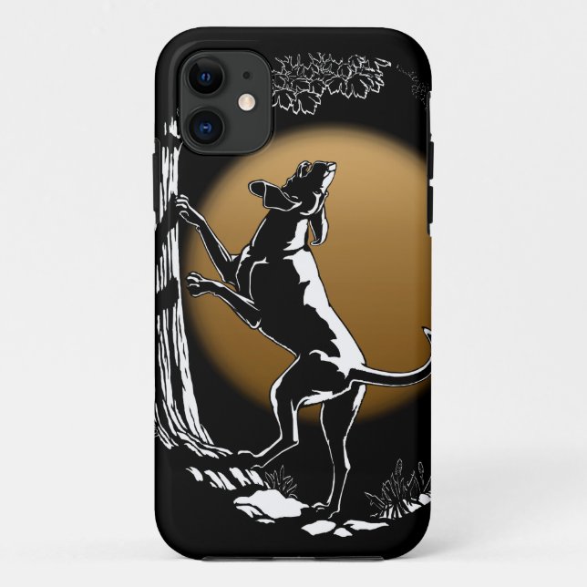 Capas de iPhone Hound Dog Caso de Arte de Cão de C (Verso)