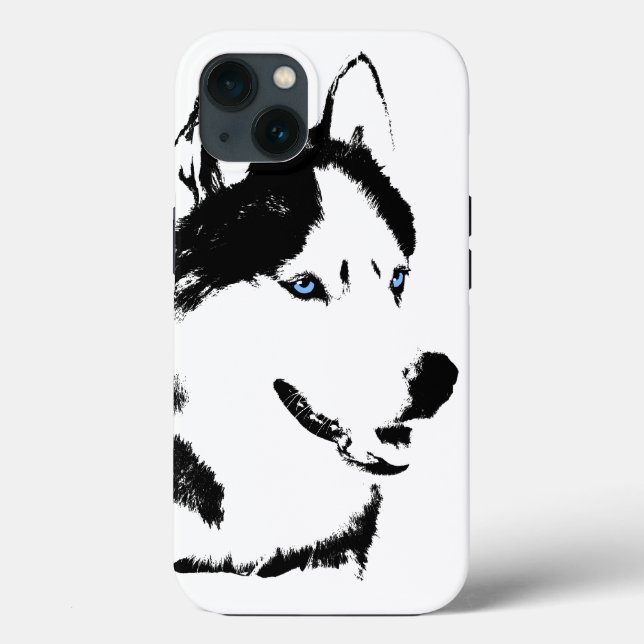Capas de iPhone Husky Casos de Husky Siberiano Mal (Verso)