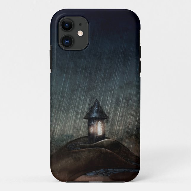 Capas de iphone ilustradas. Aqueça quando chover (Verso)