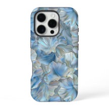 Capas de iphone Impressão Petal Iridescente Azul