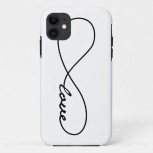 Capas de iphone Infinita de Amor Preto e Branco