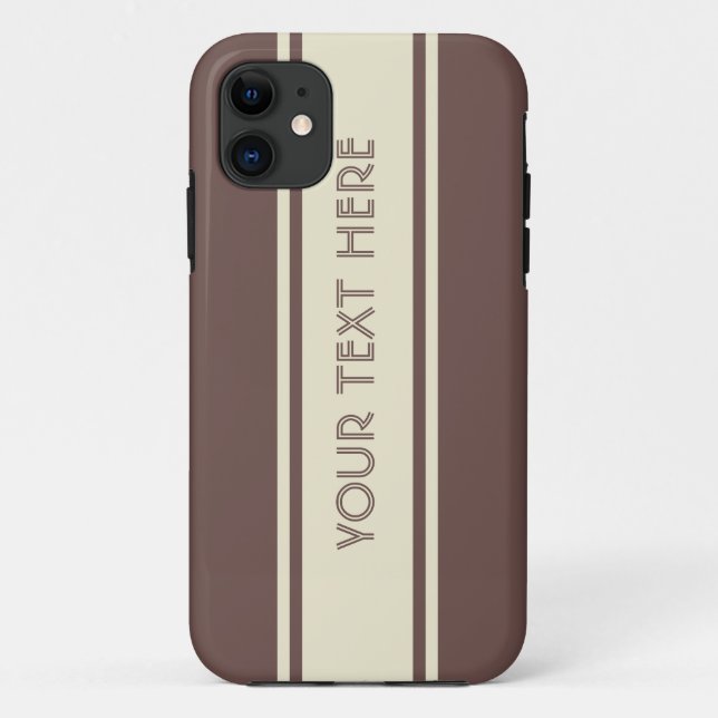 Capas de iphone largas do costume das listras (Verso)