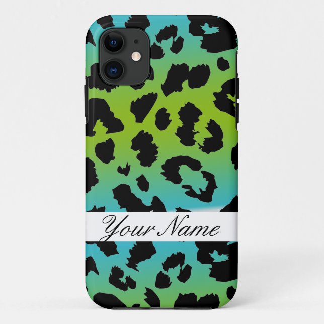 capas de iphone-leopardo-azul-leopardo-azul (Verso)