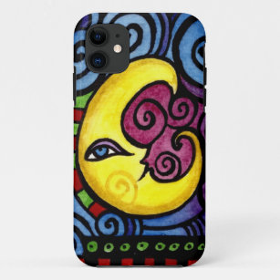 Capas de iphone lunáticas da lua de Swirly