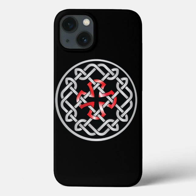Capas de iphone Metálico Vermelho Celta (Verso)