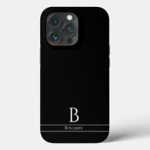 Capas de iphone Mínima Moderna de Casos Monogramas