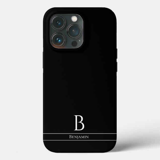 Capas de iphone Mínima Moderna de Casos Monogramas (Verso)