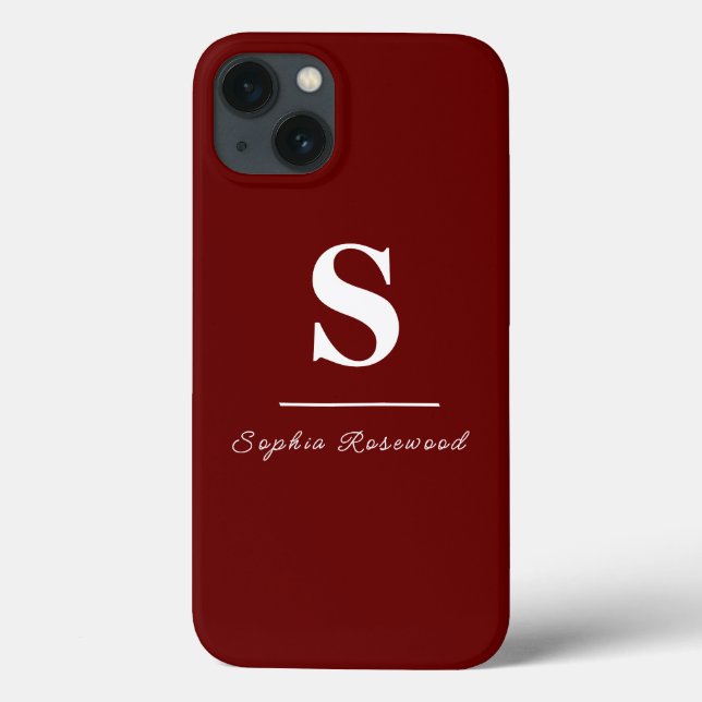 Capas de iphone Mínima Preta e Branca Moderna (Verso)