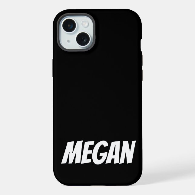 Capas de iPhone Mínimas Personalizadas com Nome (Verso)
