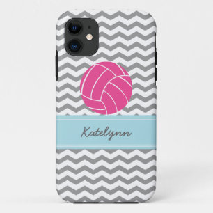 Capas de iphone modernas do voleibol do rosa do