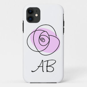 capas de iphone "Monograma" rosa Lilac