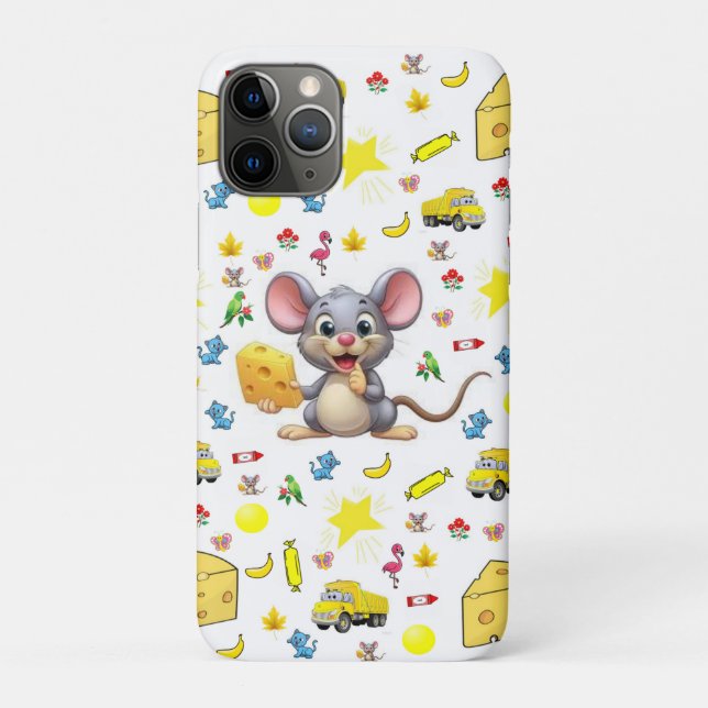 Capas de IPhone Mouse Queijo Amarelo Caminhão Estr (Verso)
