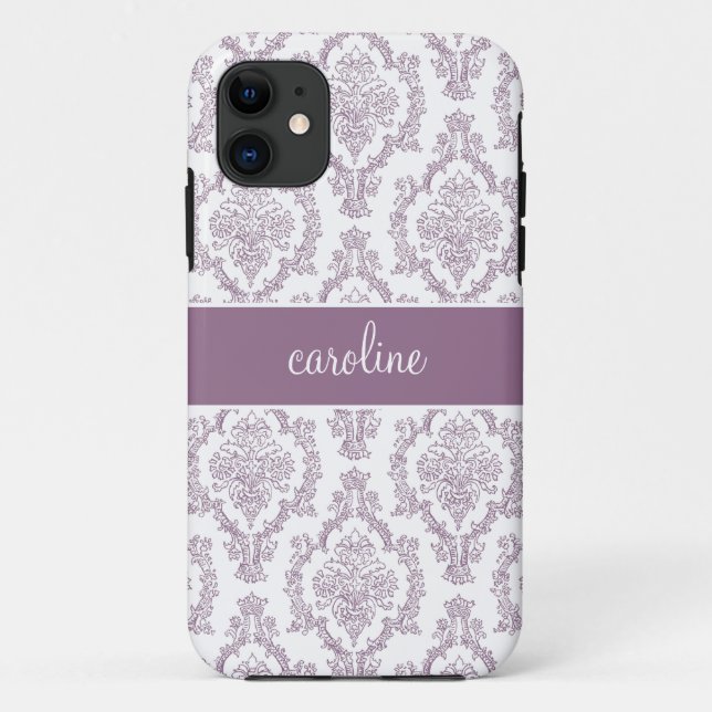 capas de iphone Na moda Damask (Roxo) (Verso)