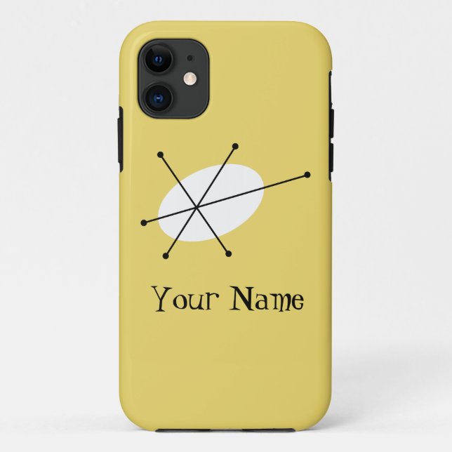 Capas de iphone 'Name' Amarelo Dazzle vertical (Verso)