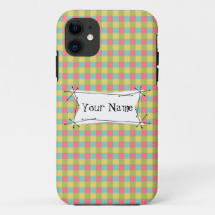 Capas de iphone 'Name' do Dazzle Check vertical