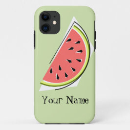 Capas de iphone 'Name' verde da Fatia de Watermelo