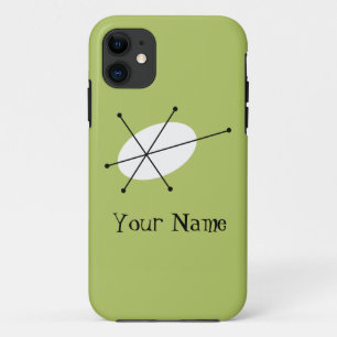 Capas de iphone 'Name' Verde do Dazzle vertical