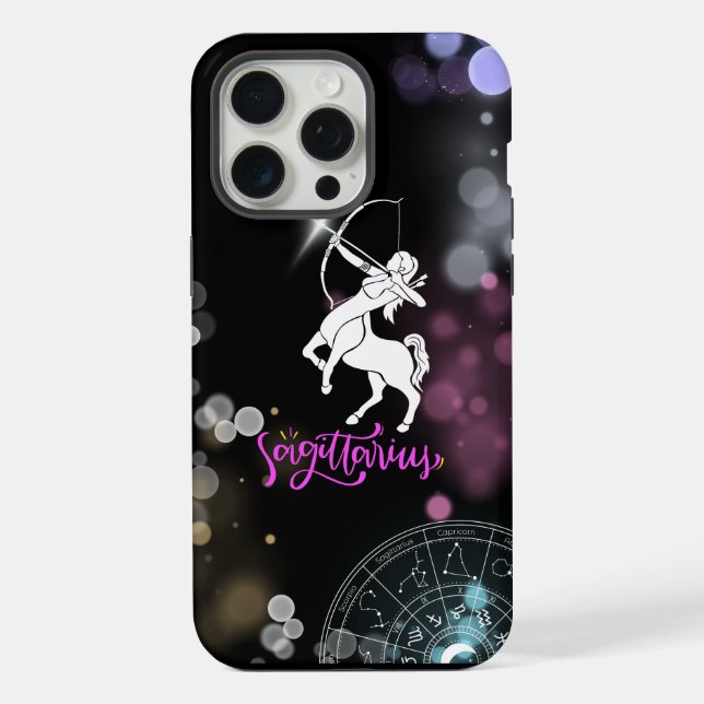 capas de iphone negra Sagitário (Verso)