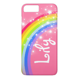 Capas de iphone nomeadas do rosa de arco-íris do