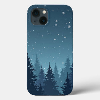 Capas de iphone Noturna da Floresta de inverno