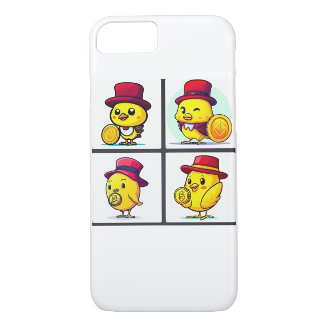 capas de iphone nova com aves amarelas, chapéu ver