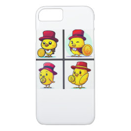 capas de iphone nova com aves amarelas, chapéu ver