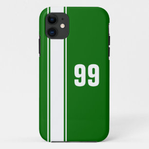 Capas de iphone Numerada de Jersey Green & White S