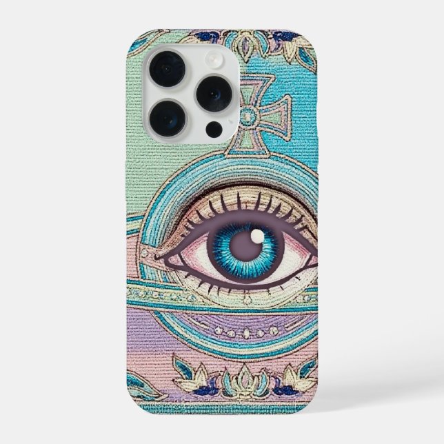 Capas de iphone Olho-Planeta-Paisley (Verso)