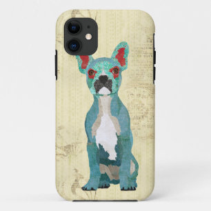 Capas de iphone ornamentado Azure do cão de Bull