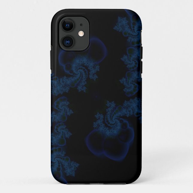 capas de iphone paisley azul escuro (Verso)