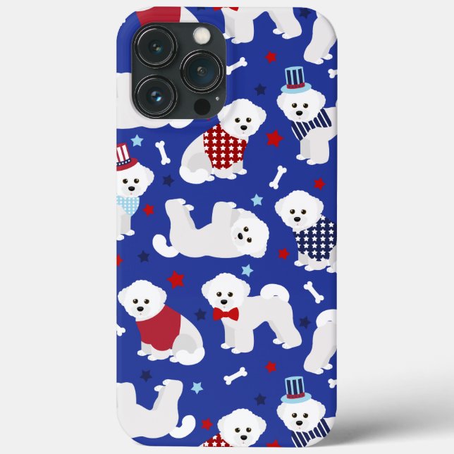 Capas de iphone Patriótica de Casamento de Bichon  (Verso)