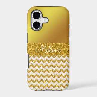 capas de iphone Personalizada Chevron Dourada