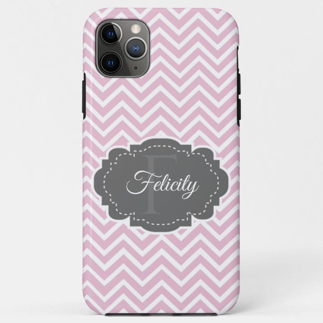Capas de iphone Personalizada Chevron Rosa (Verso)