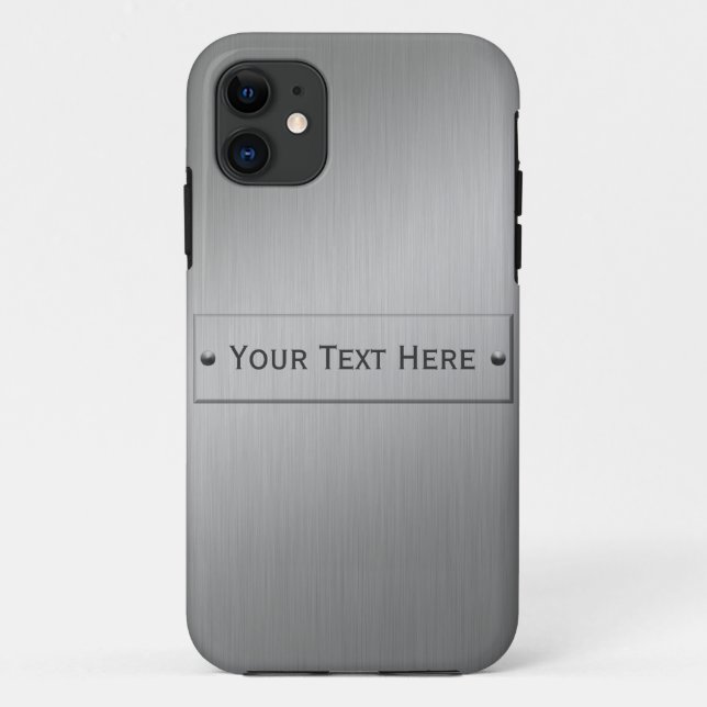 Capas de iphone personalizada de aparência metálic (Verso)