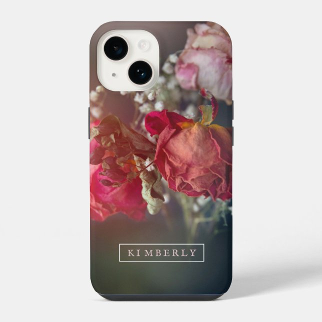 Capas de iphone Personalizada de Flores Rosa Elega (Verso)