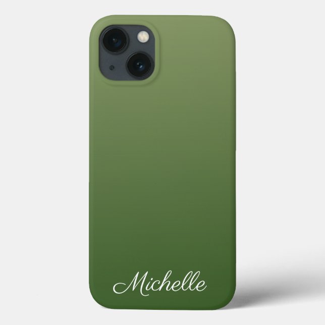 Capas de iphone personalizada de gabinete verde (Verso)
