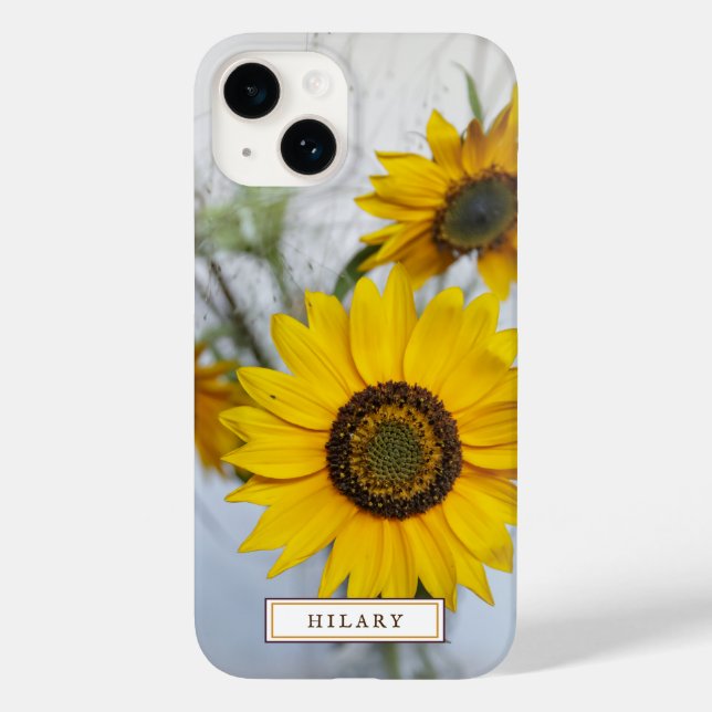 Capas de iphone Personalizada de Girassóis Amarelo (Verso)