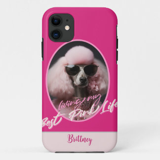 Capas de iphone Personalizada de Poodle Rosa