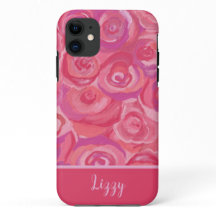 Capas de iphone personalizada de rosas rosa