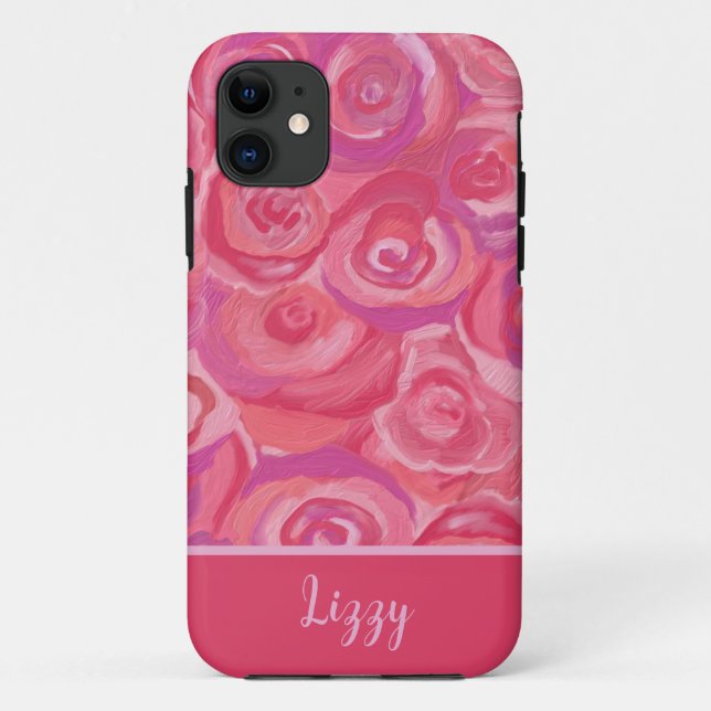 Capas de iphone personalizada de rosas rosa (Verso)