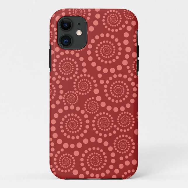 Capas de iphone personalizada do Círculo Twirls (Verso)
