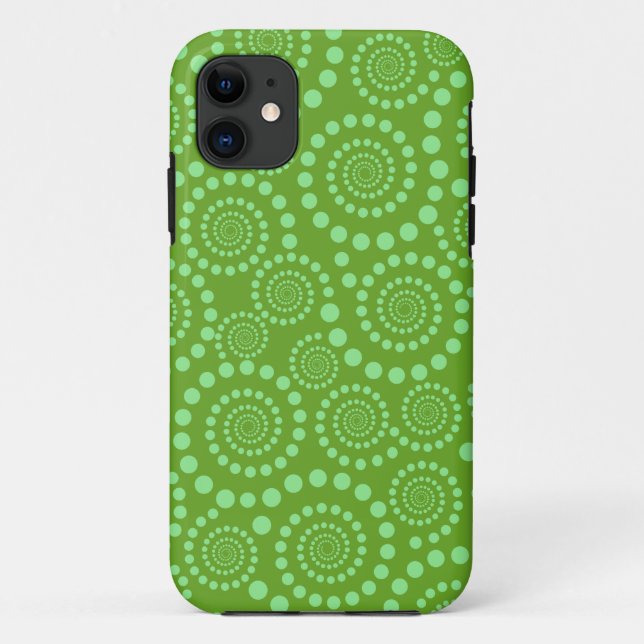 Capas de iphone personalizada do Círculo Twirls (Verso)