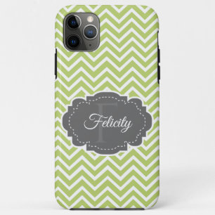 Capas de iphone Personalizada do Green Chevron