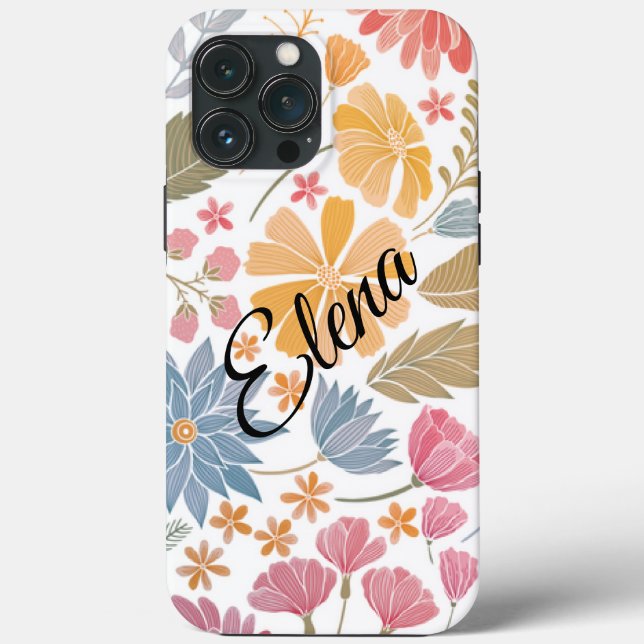 capas de iphone personalizada floral. Melhor prese (Verso)