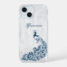 Capas de iphone Personalizada Pavão Azul