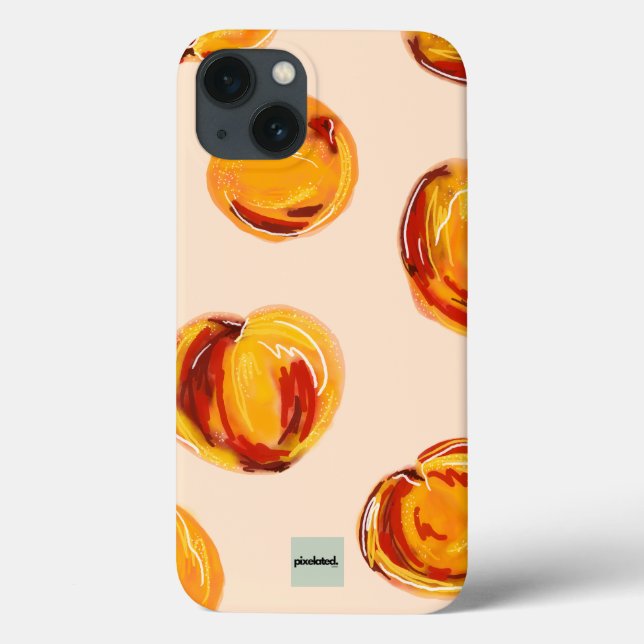 Capas de iphone PixelatedDino Peach Pattern (Verso)