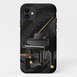 Capas de iphone pretas do piano
