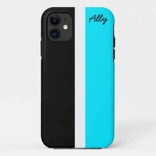 Capas de iphone pretas e azul seccionadas