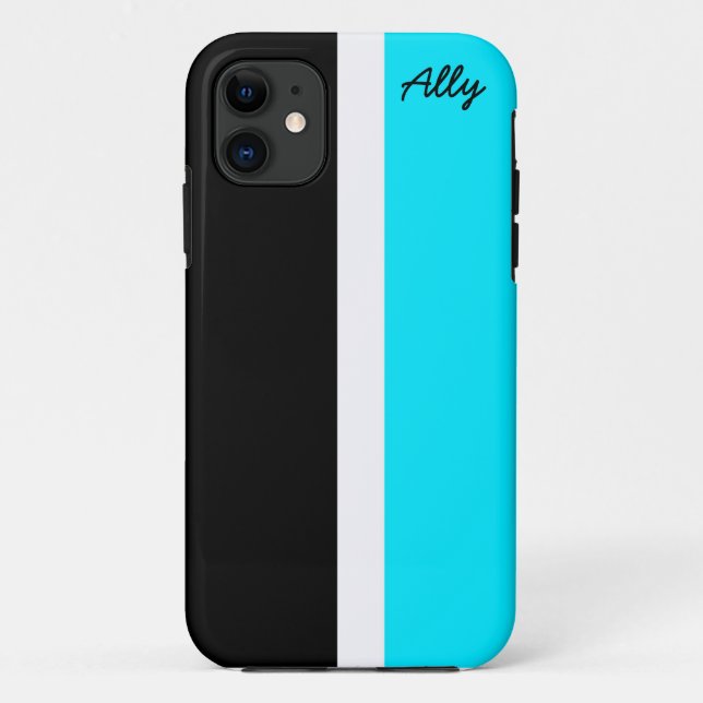 Capas de iphone pretas e azul seccionadas (Verso)