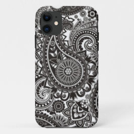 Capas de iphone preto e branco de Paisley